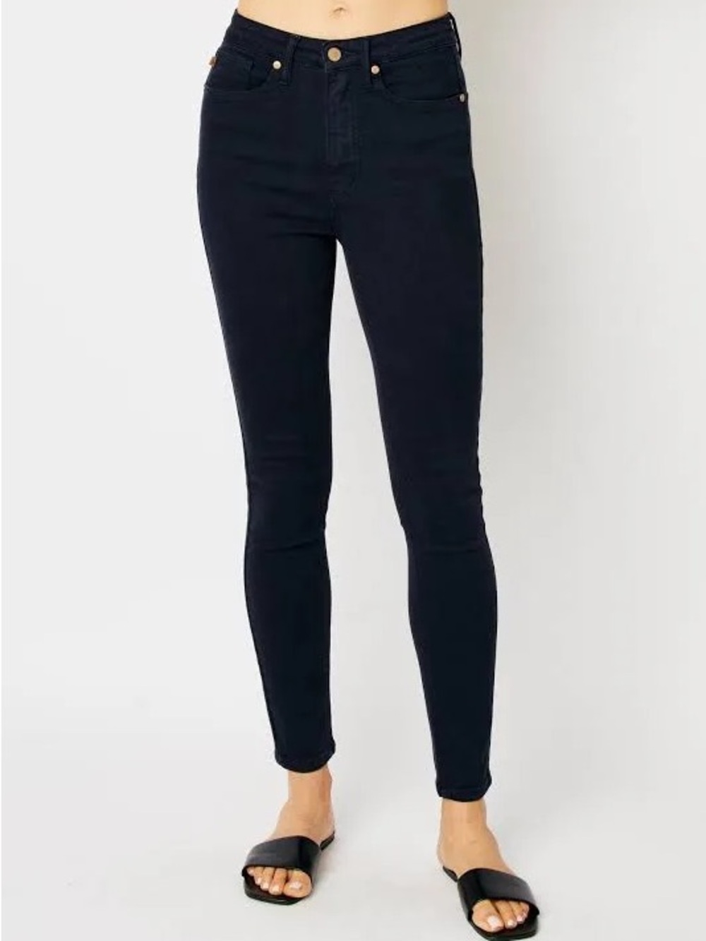 Judy Blue Navy Garment Dyed Tummy Control Skinny Jeans Size 7/28